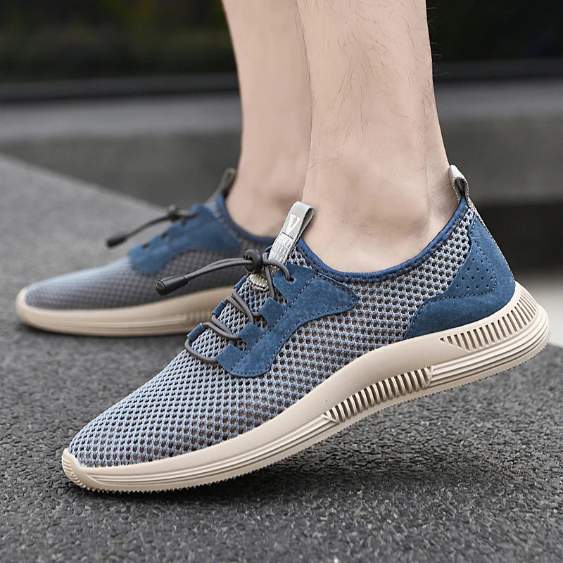 New Arrival Hollow Out Loafers Breathable Lazy Shoes Lightweight Leather Mesh Casual Shoes Men Sneakers for Men Walking Shoes  Amaijoin