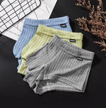 Carregue a imagem no visualizador da Galeria, Cotton short boxer briefs for men Low waist U raised pouch briefs  Amaijoin
