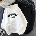 Carregue a imagem no visualizador da Galeria, Hirsionsan Letter Print Hoodies Women Oversized Polyester Long Sleeve Female Sweatshirt Streetwear Fleece Ladies Clothes Winter  Amaijoin
