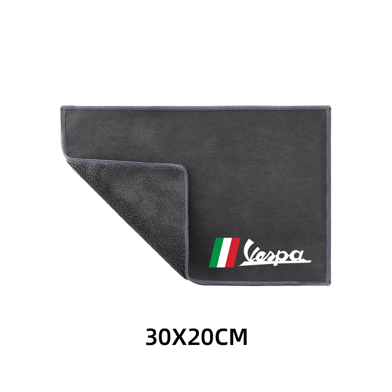 Motorcycle Wash Towel Microfiber Suede Cleaning Rag Cloth For Vespa Piaggio GTS GTV LX 60 125 250 300 PX 200 GTS300 Primavera  Amaijoin