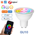 Load image into Gallery viewer, MOES Tuya ZigBee GU10 WIFI Smart LED Bulbs RGB C+W White Dimmable Lamps Smart Life APP Control Light Bulbs Voice Alexa/Google  Amaijoin
