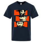 Carregue a imagem no visualizador da Galeria, The Good the Bad and Ugly Blondie Angel Eyes Tuco Cowboy T Shirt  Men Women Il buono brutto cattivo Oversized Cotton Tee shirt  Amaijoin
