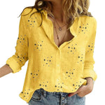 Carregue a imagem no visualizador da Galeria, Elegant Cotton Linen Shirts Women Casual Solid Button Lapel Blouses Shirts Spring Summer Long Sleeve Loose Tops Tunic Blusas  Amaijoin
