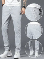 Load image into Gallery viewer, Summer casual men&#39;s trousers thin breathable high-grade grey straight leg trousers daily business commuter quick-dry pants  Amaijoin
