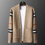 Load image into Gallery viewer, High-end brand knitted cardigan men&#39;s fashion luxury striped sweater casual shawl 2023 spring and autumn trend men&#39;s wear coat  Amaijoin
