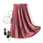 Carregue a imagem no visualizador da Galeria, XFPV 2023 New Autumn Summer Fashion Solid Color High Waist Pleated A Line medium and long Skirt Women SM1983  Amaijoin
