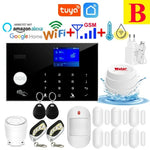 Carregue a imagem no visualizador da Galeria, Tuya Smart Home Wifi GSM Burglar Alarm System APP Control 433MHz Wireless Door Water Sensor PIR Motion Carbon Monoxide Detector  Amaijoin
