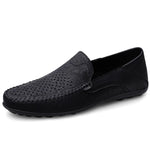 Carregue a imagem no visualizador da Galeria, Leather Men Breathable Driving Shoes Luxury Brands Formal Men Loafers Moccasins Italian Male Lazy Shoes Black Plus Size 2023  Amaijoin
