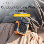 Carregue a imagem no visualizador da Galeria, Kinscoter 6000mAh Hanging Neck/Waist Fan USB Mini Portable Rechargeable Fan For Outdoor Camping Hiking Climbing Running Sports  Amaijoin
