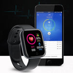 Carregue a imagem no visualizador da Galeria, Multifunctional Smart Watch Men Women Bluetooth Connected Phone Music Fitness Sports Bracelet Sleep Monitor Y68 Smartwatch D20  Amaijoin
