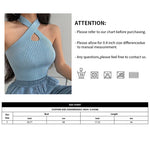 Load image into Gallery viewer, Sexy Cross Vest Crop Tops Women Sports T-shirt Knitted Off Shoulder V-Neck Solid Backless Tank Vest Halter y2k Top Camisole 2022  Amaijoin
