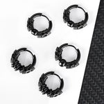 Carregue a imagem no visualizador da Galeria, 9 pair Punk Black Multiple Styles Stainless Steel Stud Earrings For Men and Women Gothic Street Pop Hip Hop Ear Jewelry Gift  Amaijoin
