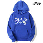 Load image into Gallery viewer, Fashion Men Women Long Sleeve Pullover Hooded Sweatshirts Unisex King and Queen Print Hoodie Casual Streetwear Couple Sweatshirt  Amaijoin
