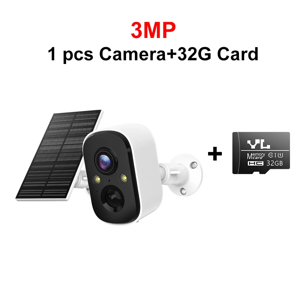 MISECU Tuya 3MP WIFI Security Battery Camera with Solar Panel Wireless Outdoor Human Detect Surveillance IP Camera Color Night  Amaijoin