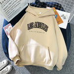 Carregue a imagem no visualizador da Galeria, Hot Sale Los Angeles, California City Letter Print Hoody For Women Warm Oversize Sweatshirt Casual Street Hip Hop Clothes Female  Amaijoin
