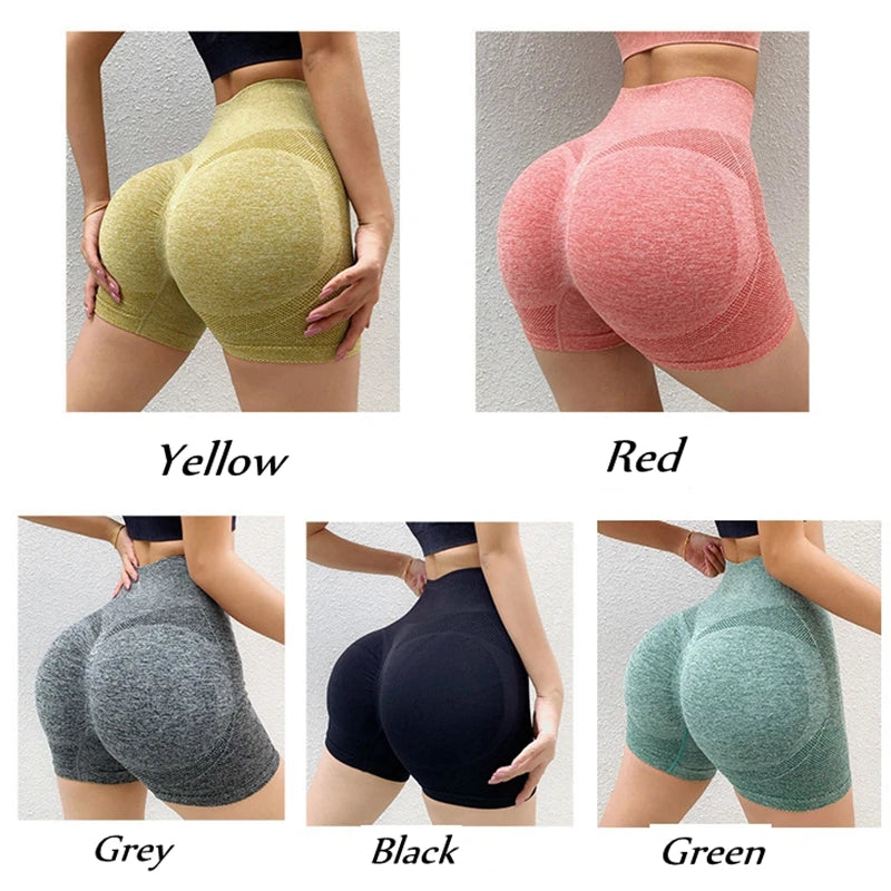 Women Yoga Shorts High Waist Workout Shorts Fitness Yoga Lift Butt Fitness Ladies Yoga Gym Running Short Pants Sportswear  Amaijoin