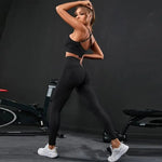 Carregue a imagem no visualizador da Galeria, 2 Pieces Women&#39;s Tracksuit Seamless Yoga Set Workout Sportswear Gym Clothing High Waist Leggings Fitness Sports Suits  Amaijoin
