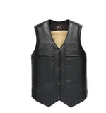 Carregue a imagem no visualizador da Galeria, Hot Sale Mens PU Leather Vest Thick Warm Male Overcoat Plus Size safety biker Vests Outwear Fashion Waistcoat tactical vest  Amaijoin
