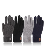 Carregue a imagem no visualizador da Galeria, 2023 new men&#39;s warm gloves winter touch screen plus fleece gloves cold warm wool knitted gloves  Amaijoin
