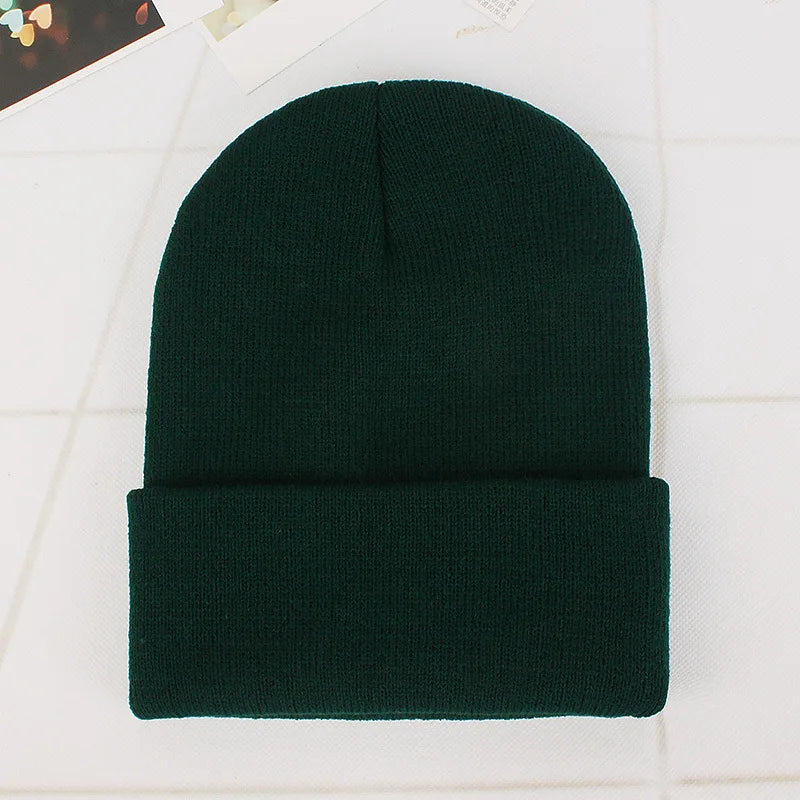 20 Colors New Korean Wool Acrylic Knitted Caps Women Men Skullcap Autumn Winter Elastic Skullies Beanies Cap Wholesale  Amaijoin