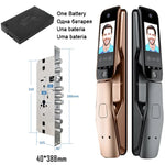 Carregue a imagem no visualizador da Galeria, WiFi Tuya APP Voice Intercom Digital Door Lock  High Quanlity 3D Face Recognition Smart Door Lock With Camera  Amaijoin
