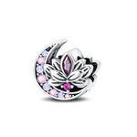 Carregue a imagem no visualizador da Galeria, 925 Sterling Silver Classic Purple Retro Heart Shape Lotus Angel Pattern Charms Beads Fit Pandora Original Bracelets DIY Jewelry  Amaijoin
