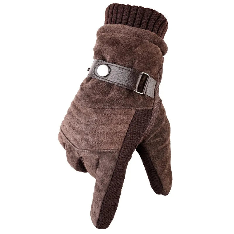 Touch Screen Winter Warm Men's Gloves Genuine Leather Casual Gloves Mittens for Men Outdoor Sport Full Finger Glove  Amaijoin