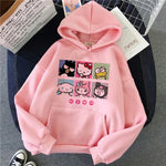 Carregue a imagem no visualizador da Galeria, Women 90s Y2k 2000s Hoodies Hello Kitty Hip Hop Hoodie Sanrio Sweatshirt Clothes Tops Sweatshirt Clothing Streetwear  Amaijoin
