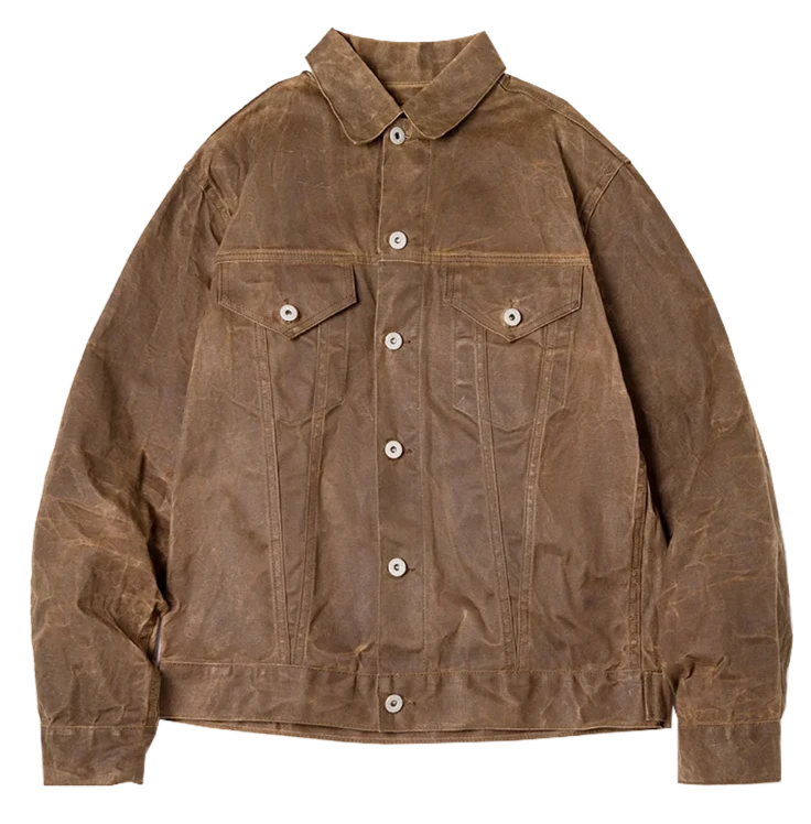 Maden Workwear American Retro Heavyweight Canvas Oil Wax Jacket Amekaji Hunting Oil Wax Jacket Men's Autumn  Amaijoin