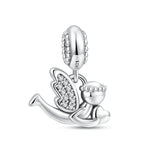 Carregue a imagem no visualizador da Galeria, 925 Sterling Silver My Angel Wings Heart Fashion Beads Fit Original Pandora Charms Bracelet Necklace Women Jewelry Anniversary  Amaijoin
