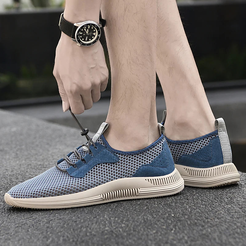 New Arrival Hollow Out Loafers Breathable Lazy Shoes Lightweight Leather Mesh Casual Shoes Men Sneakers for Men Walking Shoes  Amaijoin