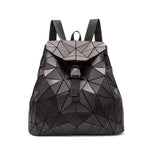 Load image into Gallery viewer, Women Geometric Backpack Bags Matte Female Drawstring Backpacks For Teenage Girls Bagpack Bag Ladies Holographic Daily Backpack  Amaijoin
