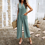 Load image into Gallery viewer, YEAE Temperament Elegant Sleeveless Solid Colour Women&#39;s Jumpsuit Spring and Summer Hot Sale Casual Fashion Women&#39;s Pants 2024  Amaijoin
