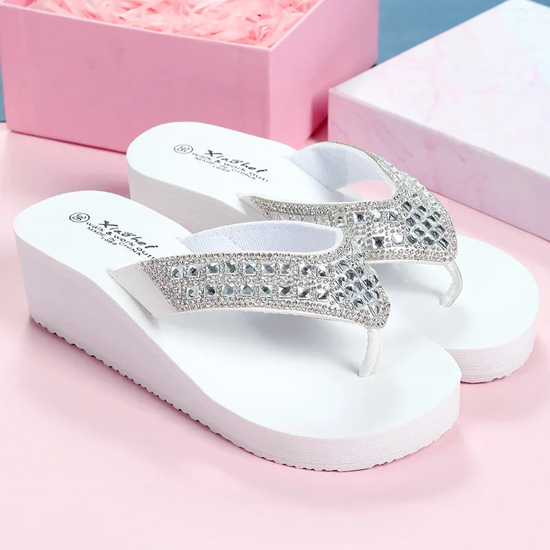 2024 Summer Bathroom Slippers Women Platform Flip Flop Outdoor Beach Shoes Light Sandals Slides Women Flip Flop Shoes for Women  Amaijoin