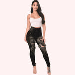 Load image into Gallery viewer, New Designer Denim Women 2022 High Waist Ripped Jeans for Women Skinny Black White Jeans Woman Elastic Slim Jean Female Femme  Amaijoin
