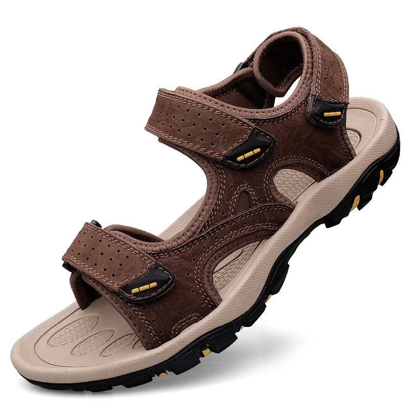 2023 New Men's Male Summer Sandal Fashion Hollow Out Sandals Best Sellers In Leather Beach Cool Sandals Men's Casual Sandal  Amaijoin