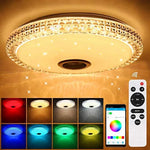 Carregue a imagem no visualizador da Galeria, 300W Smart Lamp Ceiling RGB LED Lights Dimmable APP Control Bluetooth Speaker Home Bedroom Living Room Ambient Light  Amaijoin
