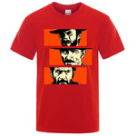 Carregue a imagem no visualizador da Galeria, The Good the Bad and Ugly Blondie Angel Eyes Tuco Cowboy T Shirt  Men Women Il buono brutto cattivo Oversized Cotton Tee shirt  Amaijoin
