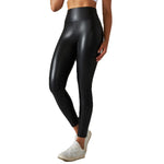 Carregue a imagem no visualizador da Galeria, Women Black Pu Leather Pants High Waist Leather Sexy Leggings Trousers Women Thick Stretch Pantalon Mujer  Amaijoin
