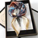 Carregue a imagem no visualizador da Galeria, New Satin Shawl Design Wild leopard Print Silk Square Women neck scarves Wrap Headkerchief Beach Hair Band women&#39;s bandana  Amaijoin
