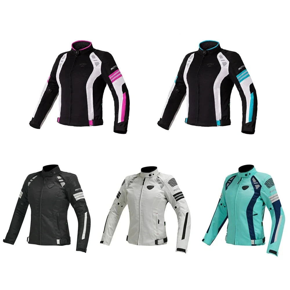 Motorcycle Jacket Women Four Seasons Motorcycle Racing Jacket CE Certification Protection Riding Clothing Removable Lining  Amaijoin