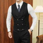 Carregue a imagem no visualizador da Galeria, Brand Clothing Men&#39;s Suit Vests Herringbone Wool Tweed Double Breasted Waistcoat Tuxedo Groomsmen for Wedding 4XL 5XL  Amaijoin
