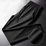 Carregue a imagem no visualizador da Galeria, Men&#39;s Summer Ice Silk Pants Mesh Breathable Casual Thin Quick Dry Pants Loose Elastic Beam Feet Pants Sports Fitness Pants  Amaijoin
