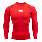 Load image into Gallery viewer, Men O-Neck Compression Shirt Gym MMA Long or Short Sleeve T-shirt Men&#39;s Fitness Bodybuilding Clothes Rashguard Sports Top Tees  Amaijoin
