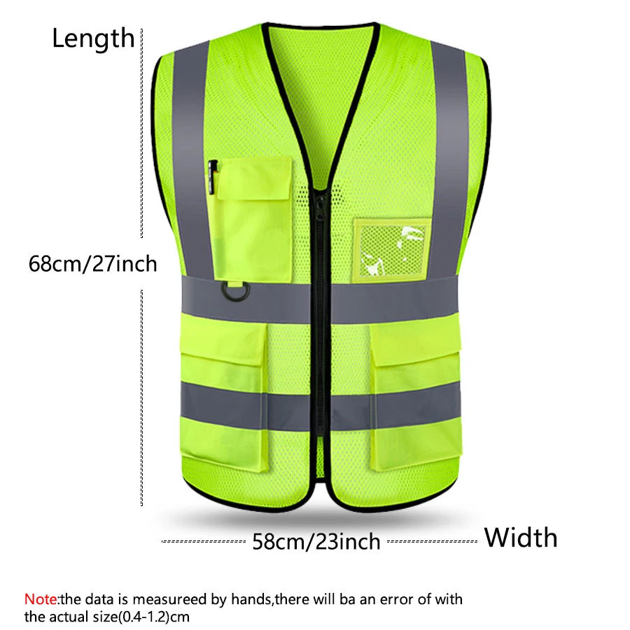 Adjustable Reflective Security Vests High Visibility Reflective Safety Vest Traffic Night Outdoor For Running Cycling Sports  Amaijoin