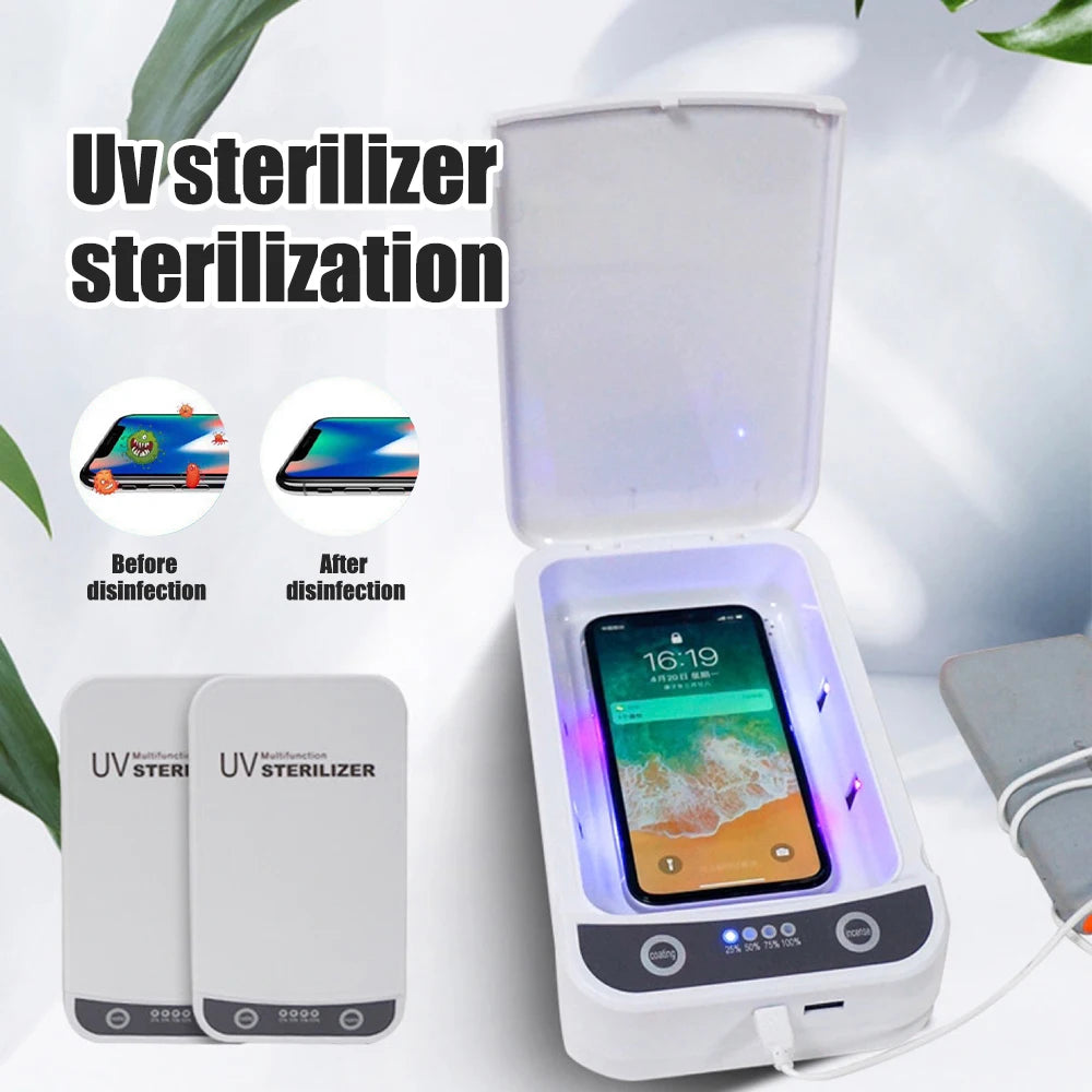 Disinfection Box UV 10w Multifunctional Mobile Phone Wireless Charger Disinfection Box Fully Sealed White Cleaning Box  Amaijoin