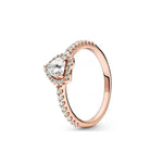 Load image into Gallery viewer, 925 Silver Elevated Red Pink White Blue Green Heart Rose Gold Ring Rings Fro Women Zircon Design Original Sparking Zircon Rings  Amaijoin
