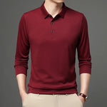 Carregue a imagem no visualizador da Galeria, 5-color Men&#39;s Solid Color Casual Fashion Long Sleeved Polo T-shirt  Amaijoin
