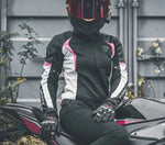 Carregue a imagem no visualizador da Galeria, Motowolf Motorcycle Women Rider Riding Jacket Four Seasons Breathable Mesh Riding Suit Anti Drop Builtin With CE Protector  Amaijoin
