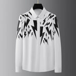 Carregue a imagem no visualizador da Galeria, 2024 Spring Lightning Printed Men&#39;s Shirt Slim Long Sleeve Casual Shirt Fashion Business Formal Dress Shirt Banquet Party Blouse  Amaijoin
